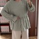 Bluzka Ala muślinowa Plus Size 4XL 5XL oversize szałwiowa