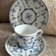 Jäger Eisenberg trio porcelanowe Indisch Blau vintage | filiżanka niemiecka