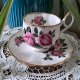 Rosina / Queen's Bone China – filiżanka ze spodkiem wzor róże