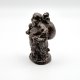 Rzeźba figurka Śmiejący się Budda wędrujący metal wiekowa