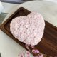 Świeca sojowa ekologiczna dekoracyjna "Flowers Heart" 98x42mm różowa