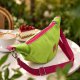 Welurowa torebka crossbody Zielone Jabłuszko