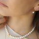 Kolczyki kreolki "Pearl Gem" z perłami Seashell- srebro 925 pozłacane