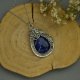 Wisior niebieski sodalit wire wrapping stal chirurgiczna wisiorek
