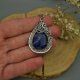 Wisior niebieski sodalit wire wrapping stal chirurgiczna wisiorek