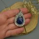 Wisior niebieski sodalit wire wrapping stal chirurgiczna wisiorek