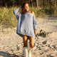 SWETER OVERSIZE ICY BLUE