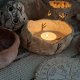 Ceramiczna misa rytualna / kadzielnica z runą dobrobytu Fehu