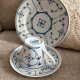 Jäger Eisenberg trio porcelanowe Indisch Blau vintage | filiżanka niemiecka