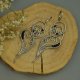 Długie kolczyki czarny agat, wire wrapping, stal chirurgiczna