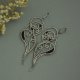 Długie kolczyki czarny agat, wire wrapping, stal chirurgiczna