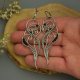 Długie kolczyki czarny agat, wire wrapping, stal chirurgiczna