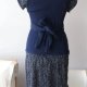 Sukienka Maxi Vintage 80s Granatowa Grochy Italy Retro M