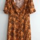 Sukienka Zebra Print 100% Wiskoza Guziki Boho Safari Rozm. 36
