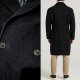 100% wełna elegancki długi dwurzędowy płaszcz męski granat Taylor’s Business Class R 50 Hu99