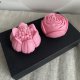 Zestaw prezentowy "Happy Day Flowers" świece ekologiczne sojowe różowe- pudełko prezentowe