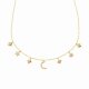 Choker/ naszyjnik cyrkonie "Moon-Stars"- srebro 925 pozłacane