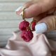 Kolczyki z maliną. Polimerowa glina. Handmade Polska