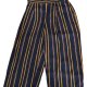 Spodnie Culotte Kuloty Vintage Paski High Waist Szerokie Nogawki L UK14