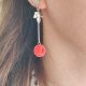 Asymetryczne kolczyki z malinami — mismatched | Listuszek i łańcuszek | Ręcznie robione | Hipoalergiczne | Biżuteria handmade Polska