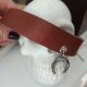 Skórzany choker z lunulą