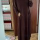 czekoladowa ukienka maxi lagenlook golf kieszenie luźna wygodna minimalistyczna oversize 6XL / 52 / 24