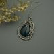 Wisior zielony apatyt wire wrapping stal chirurgiczna wisiorek