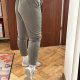 Legginsy 4XL khaki szare sportowe z kieszeniami 90% poliester 4XL / 48 / 20