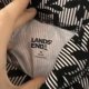 Wzorzyste leginsy spodnie 3/4 Lands' End czarno-szare XXL / 44 / 16