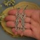 Długie kolczyki kwarc malinowy, wire wrapping, stal chirurgiczna