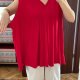 Czerwona bluzka bez rękawów Lane Bryant 9XL / 58 / 30 wrap oversize plus size
