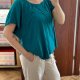 Turkusowa bluzka Avenue 100% Pima Cotton oversize plus size 5XL / 50 / 22