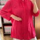 Samoon Gerry Weber koszula malinowa fuksja plisy elegancka 4XL / 48 / 20
