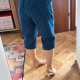 Croft & Barrow XXL rybaczki jeansowe granatowe kotwice gumka w pasie XXXL / 46 / 18
