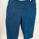 Croft & Barrow XXL rybaczki jeansowe granatowe kotwice gumka w pasie XXXL / 46 / 18