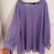 Fioletowa transparentna bluzka groszki elegancka oversize 8XL / 56 / 28