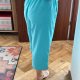 Alfred Dunner 2X turkusowe rybaczki capri elastyczny pas lekka dzianina plus size 5XL / 50 / 22