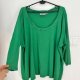 Zielona bluzka oversize jersey luźna casual plus size wygodna minimalistyczna 6XL / 52 / 24 Avenue