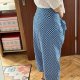 Meera Lane 28W wzorzyste spodnie capri niebieskie białe geometryczne USA 6XL / 52 / 24