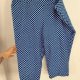 Meera Lane 28W wzorzyste spodnie capri niebieskie białe geometryczne USA 6XL / 52 / 24