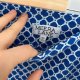 Meera Lane 28W wzorzyste spodnie capri niebieskie białe geometryczne USA 6XL / 52 / 24