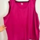 Essentials Fuksjowy top bez rękawów basic wygodny plus size 8XL / 56 / 28