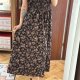 Sukienka maxi na ramiączkach czarna w kwiaty boho letnia zwiewna Plus Size oversize Shein 4XL / 48 / 20