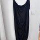 Czarna sukienka midi z drapowanym dekoltem i asymetrycznym rozcięciem oversize Shein 7XL / 54 / 26