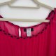 Czerwona bluzka plisowana w czarne wzory szerokie rękawy Studio 1940 oversize 8XL / 56 / 28