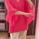 Różowa szyfonowa tunika boho scomchik Plus Size   XXL 3XL 4XL 5XL / 50 / 22