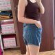 Niebieskie szorty jeansowe Let Me Try Plus Size 20 bawełniane z przetarciami XXXL / 46 / 18