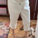 Białe spodnie 3/4 capri Simply Emma Plus Size 20W bawełniane XXXL / 46 / 18