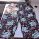 Zielone spodnie w kwiaty Basic Editions Plus wiskoza letnie XXL / 44 / 16