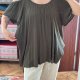 Oliwkowa bluzka Torrid (8-9XL) cold shoulder oversize letnia 8XL / 56 / 28